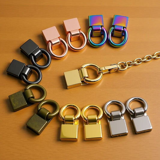 4 oder 8 Metall Clip Schnallen 36x15 mm für Taschengurt und Lederwaren