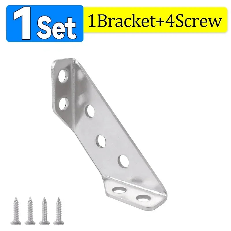 Stabile Möbelverstärkung: 10er Set Edelstahl Eckwinkel mit Schrauben 7 cm