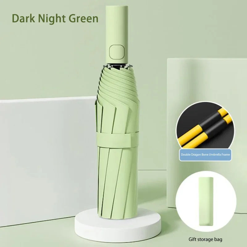 Vollautomatischer Faltschirm 24 Knochen LSF 50 UV-Schutz Wind- & Regenfest