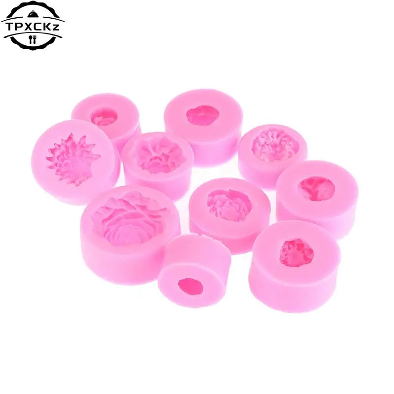 3D Silikonform Rose Blume für DIY Kuchen Fondant Seife Eis Dekor