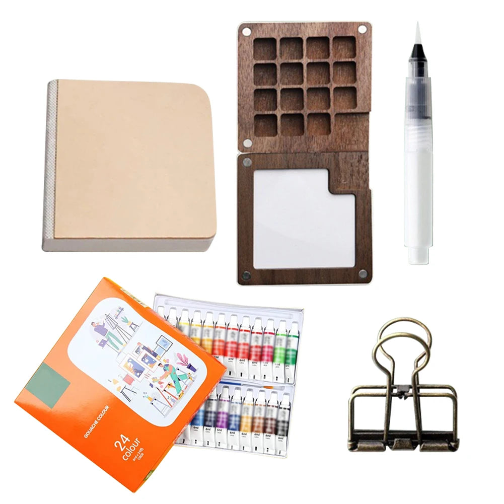 Reise Aquarell-Farbpalette Set, Mini Taschen Künstler Farbpalette