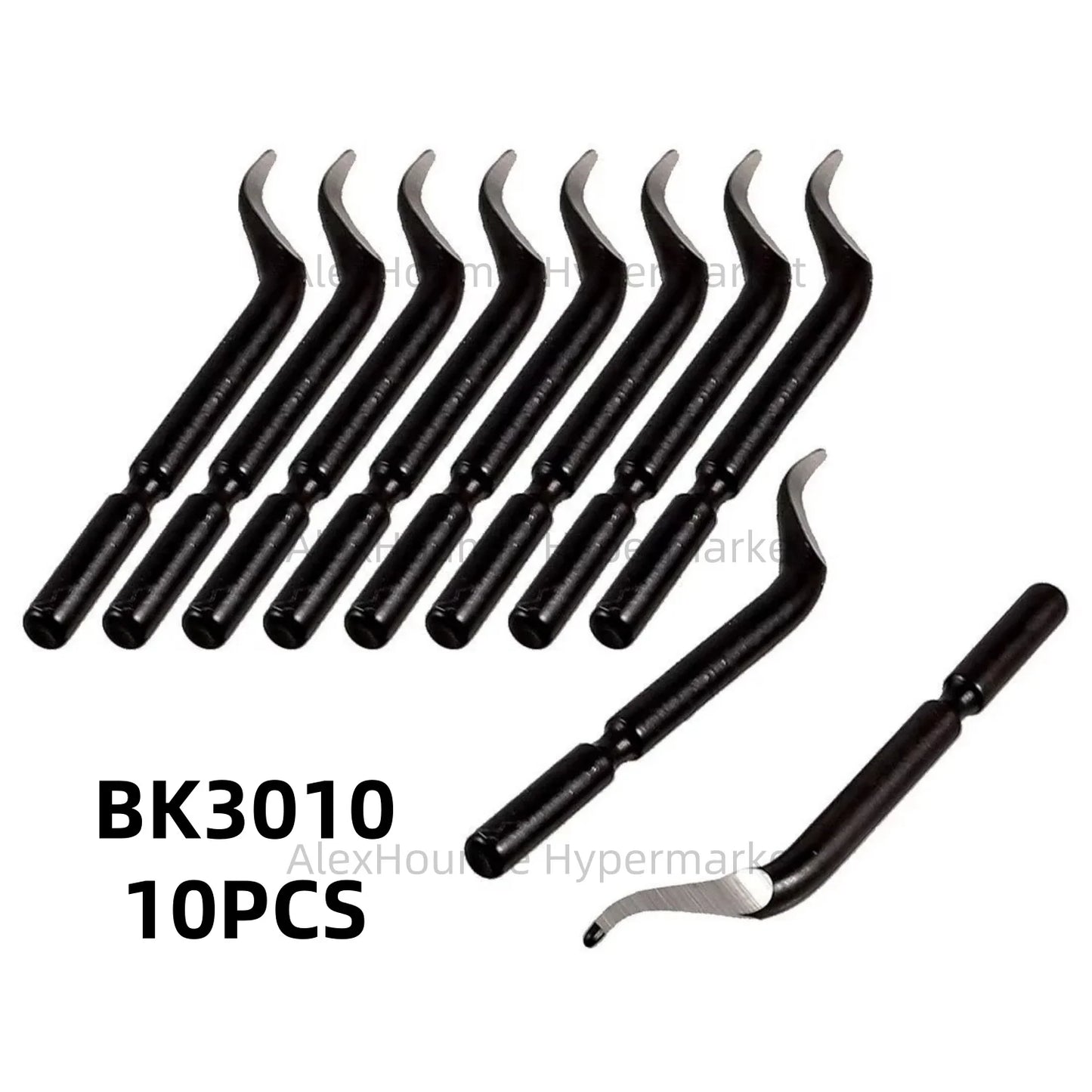 Entgratungswerkzeug Set 10 Klingen für glatte Kanten Metall Kunststoff
