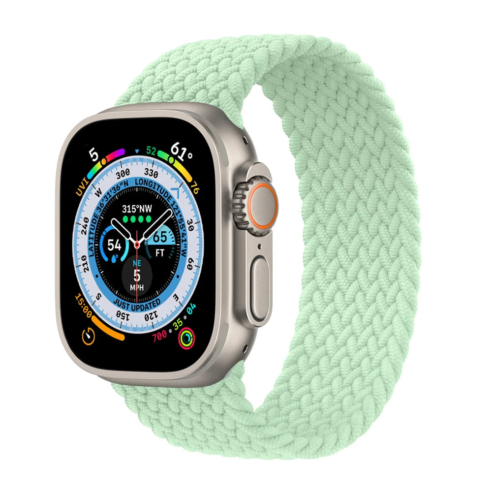 Geflochtenes Solo Loop Ersatzarmband für Smartwatch 38-49mm Unisex