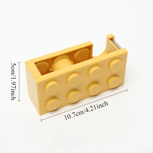 Blockförmiger Klebebandschneider mit scharfem Metallschneideblatt, stapelbar und ergonomisch