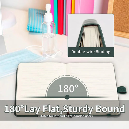 Liniertes A6 Leder-Notizbuch mit Hardcover für stilvolles Schreiben