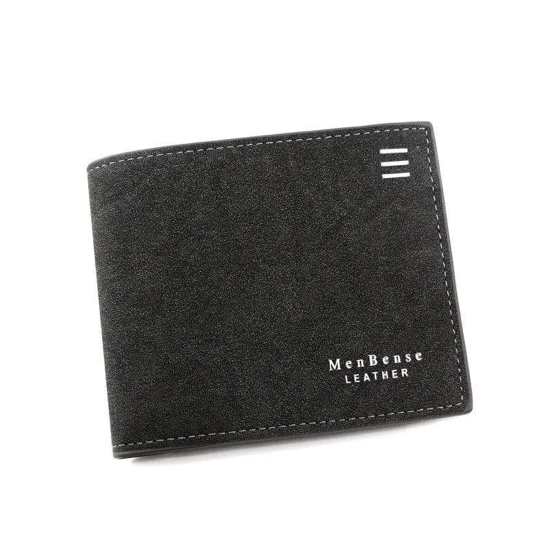 Schlanke Herren Brieftasche, matt, mit Münzfach-Reißverschluss und Kartenhalter