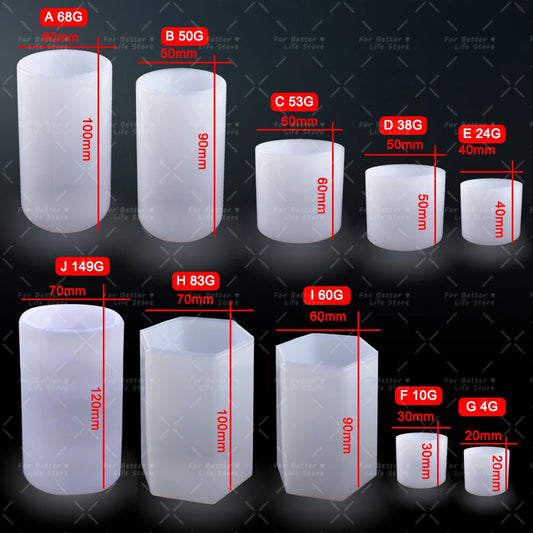 Vielseitige Silikonform für DIY Epoxidharz Kerzen und Schmuck 10 Stil