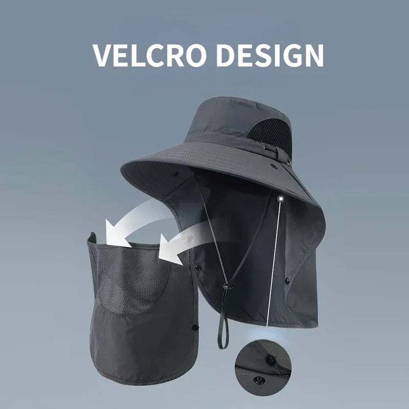 Unisex Sonnenhut mit UV-Schutz - Halsklappe – Leicht, robust, perfekt für Outdoor