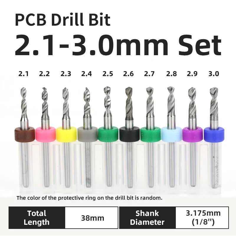 Präzisions Mikrobohrer Set Wolframkarbid für PCB Holz CNC 0.1-3.175mm