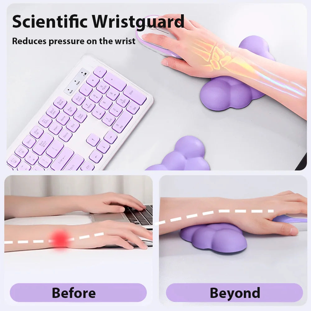 Ergonomisches Mauspad mit weicher Handgelenkauflage rutschfest für Büro
