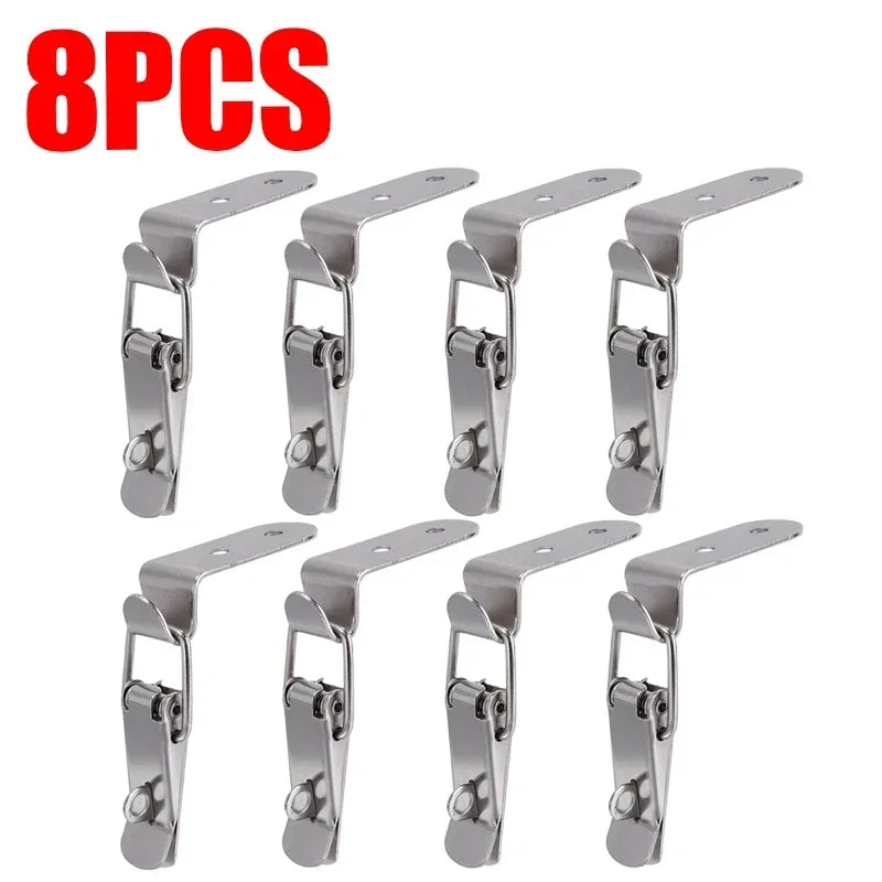 90 Grad Entenmund Schnalle Haken Schloss Silber Metall für Holzkisten