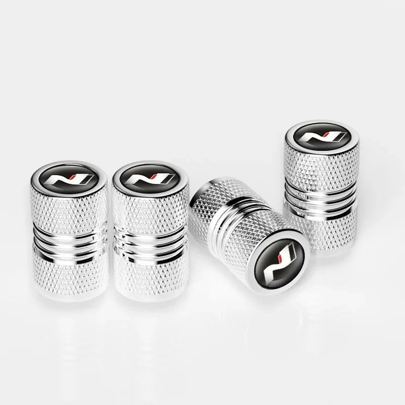 4er Set Aluminium Ventilkappen für Auto Reifen – Schutz - sportlicher Look