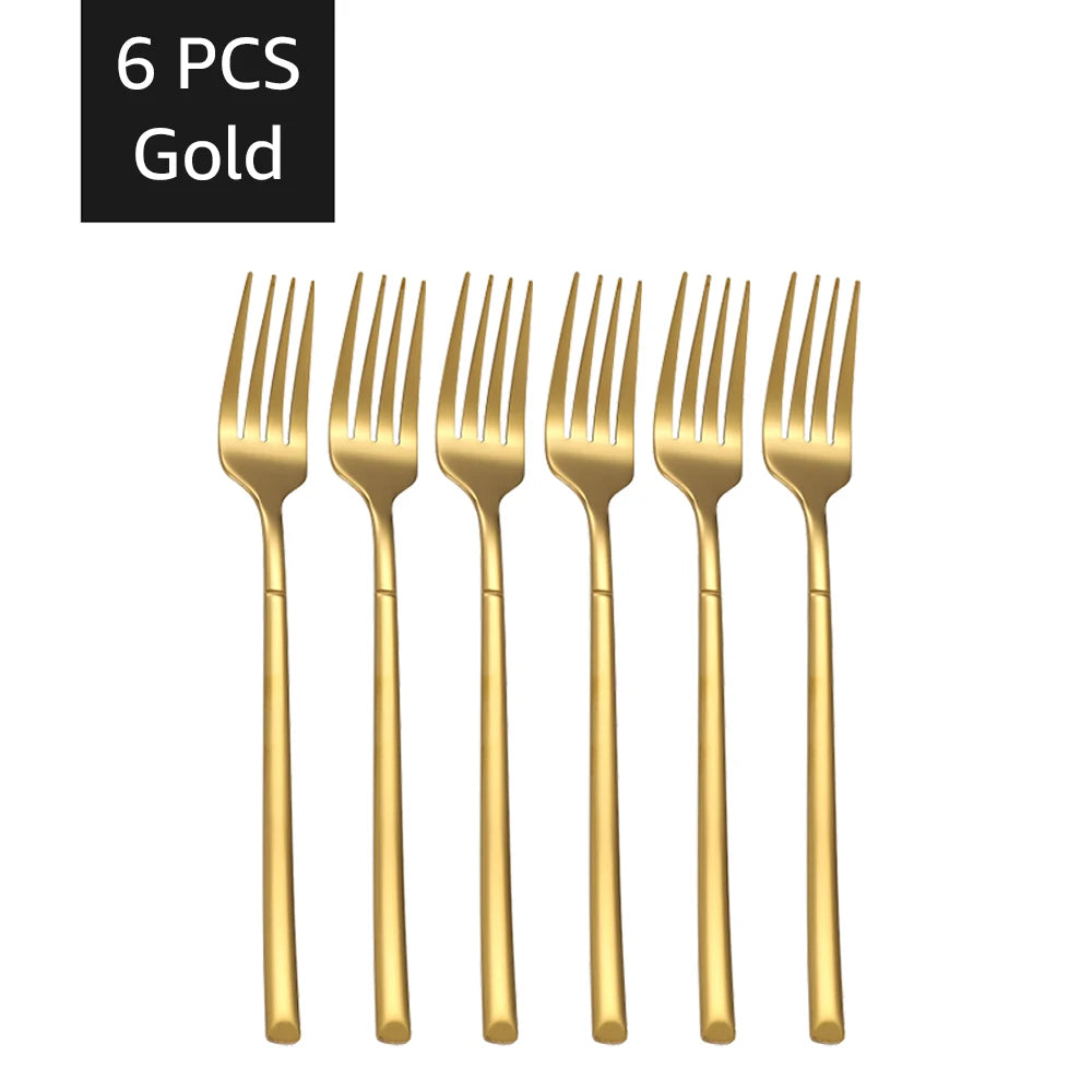30-teiliges Gold Besteckset aus Edelstahl für 6 Personen – elegant - spülmaschinenfest