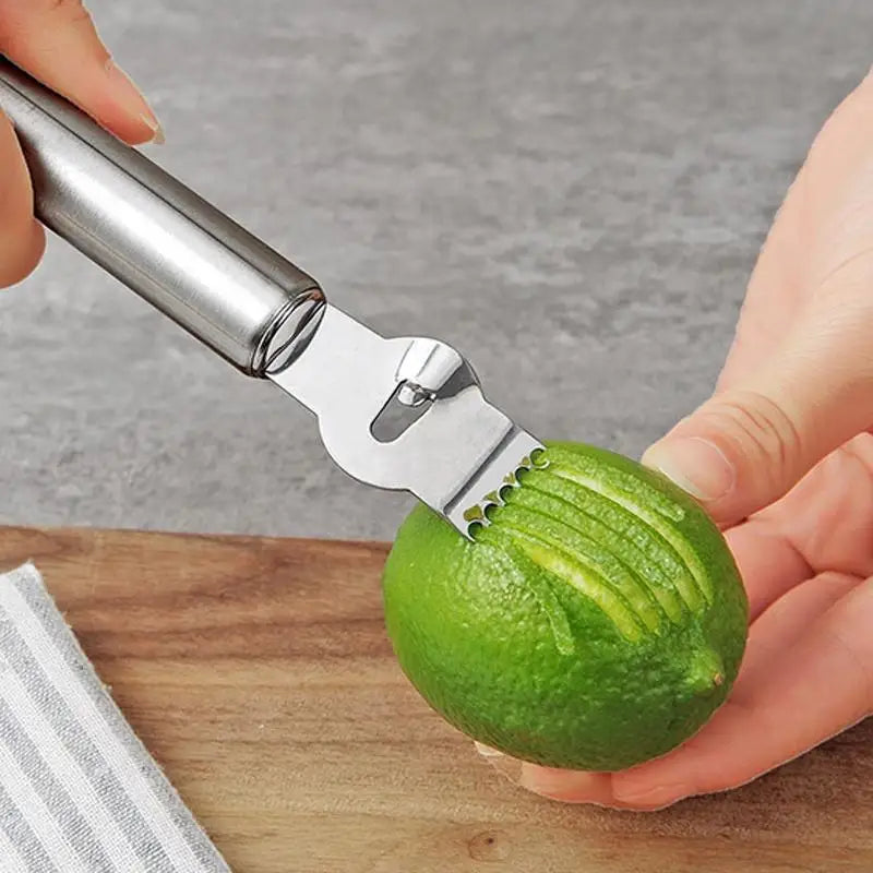 Edelstahl Zitrus Zester - Schäler mit ergonomischem Design 16cm