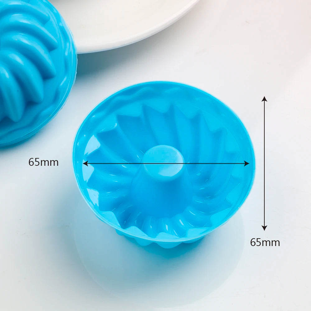 Silikon Backform 12 Stück Antihaft Donut Muffin Gelee Pudding Form