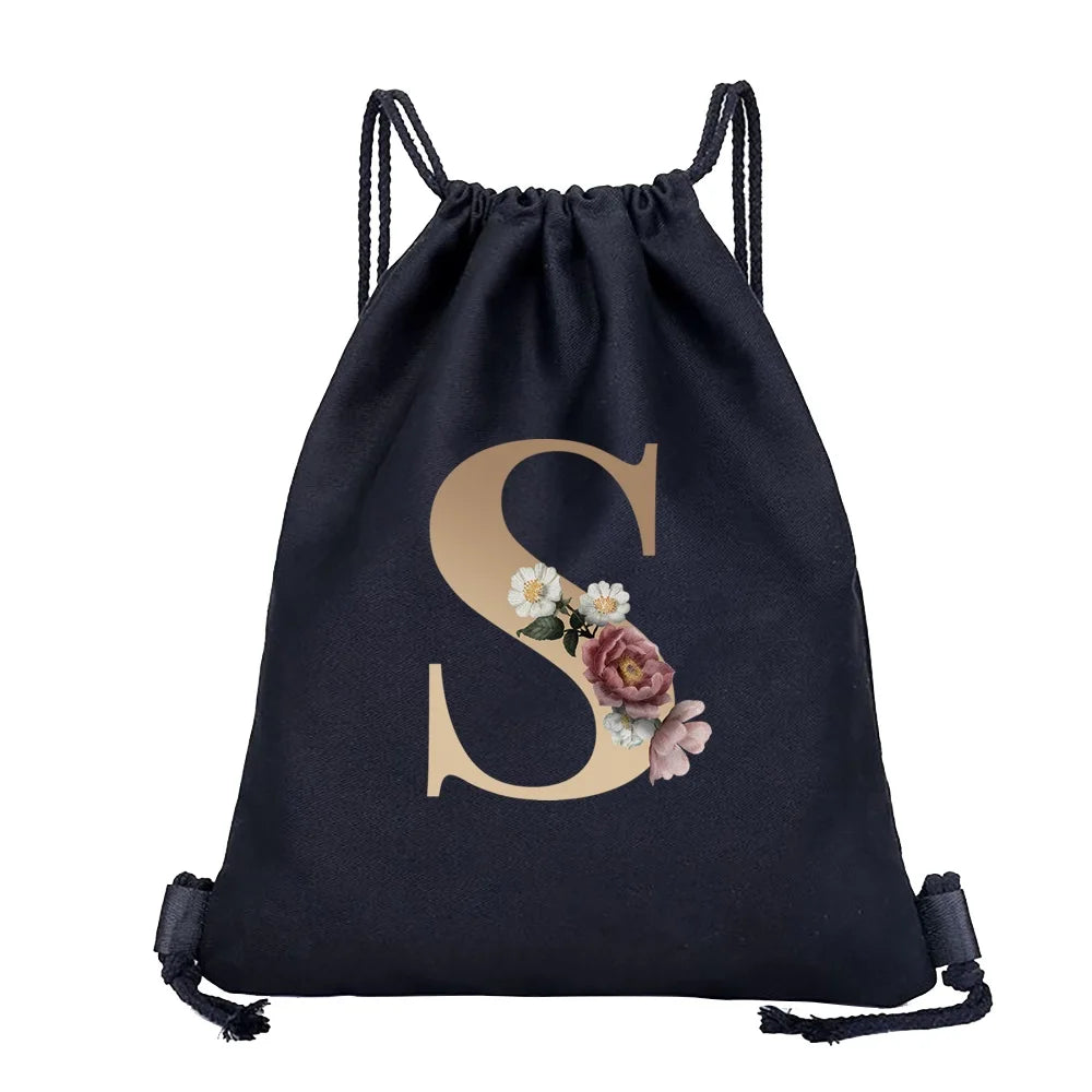 Leichter Kordelzug Rucksack aus Canvas 40x35 cm für Sport - Reisen
