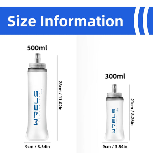 Faltbare TPU Wasserflasche 300 500 ml Tragbar Leicht Outdoor Sport
