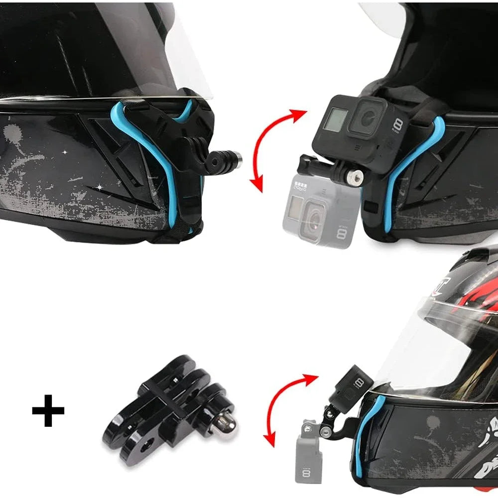 Robuste Halterung für Motorrad Helm Kinnriemen aus Silikon und Kunststoff