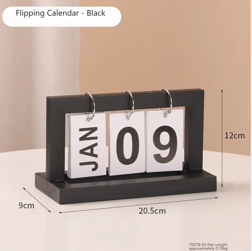 Natürlicher Drehkalender aus Holz – stilvolle Bürodekoration - praktische Planung