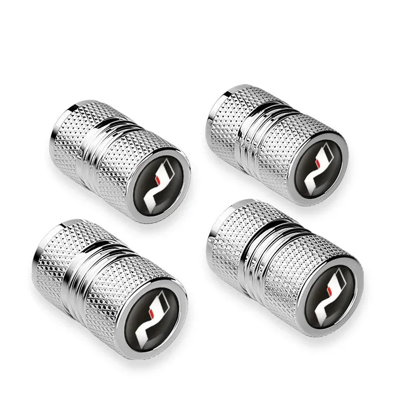 4er Set Aluminium Ventilkappen für Auto Reifen – Schutz - sportlicher Look