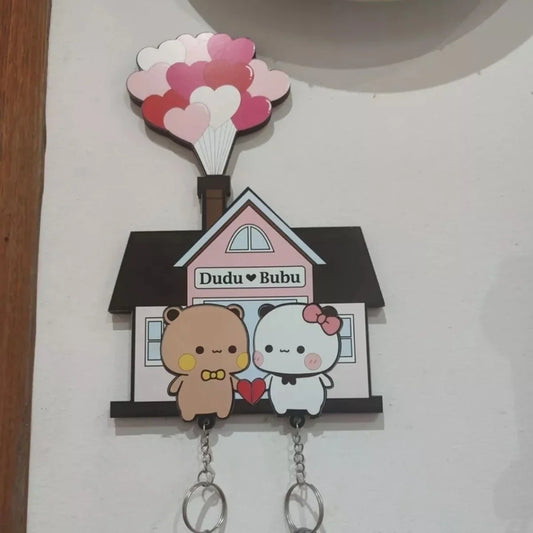 Paar Schlüsselanhänger Wand Schlüsselhalter Acryl Cartoon Schlüsselhaken