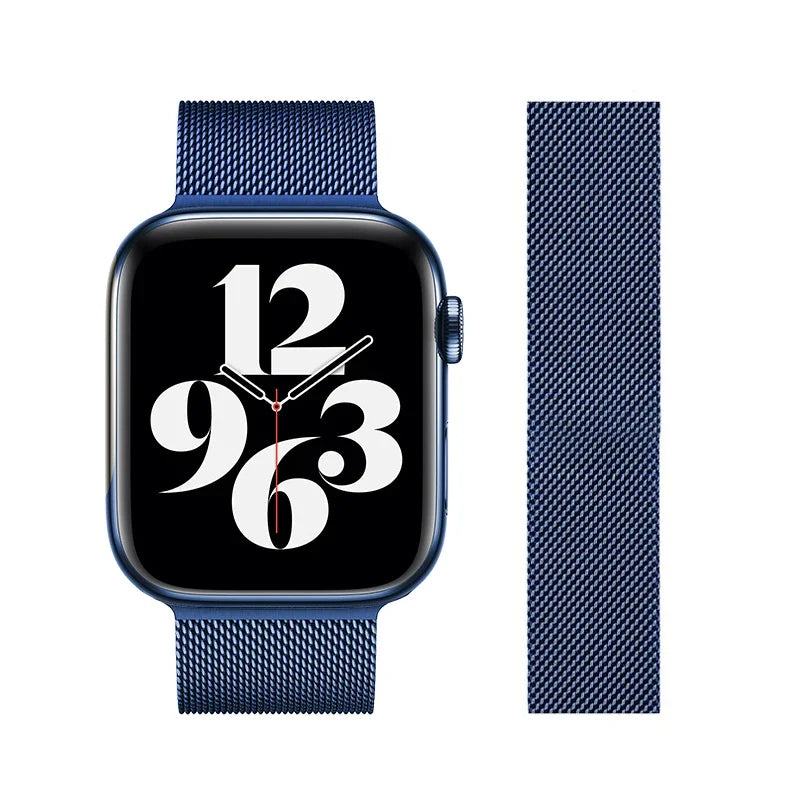 Edelstahl Mesh-Metallarmband mit Magnetverschluss für Smartwatches 38-49 mm