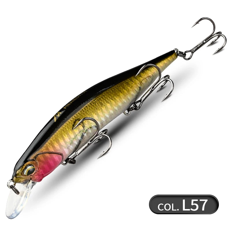 Realistischer Jerkbait Wobbler 110mm 17g mit 3 starken Haken, 12 Farben