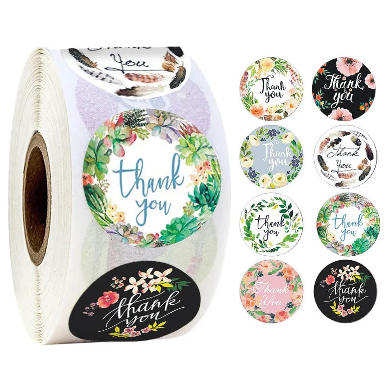 500 runde Kraftpapier-Etiketten für Geschenke, Kuchen und Hochzeit