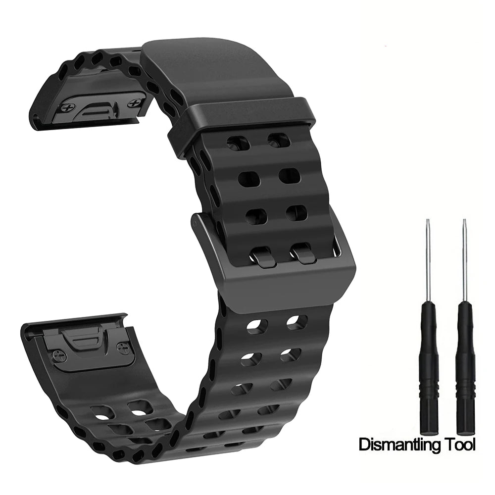 Silikon-Uhrenarmband 22-26 mm für vielseitige Smartwatch Modelle