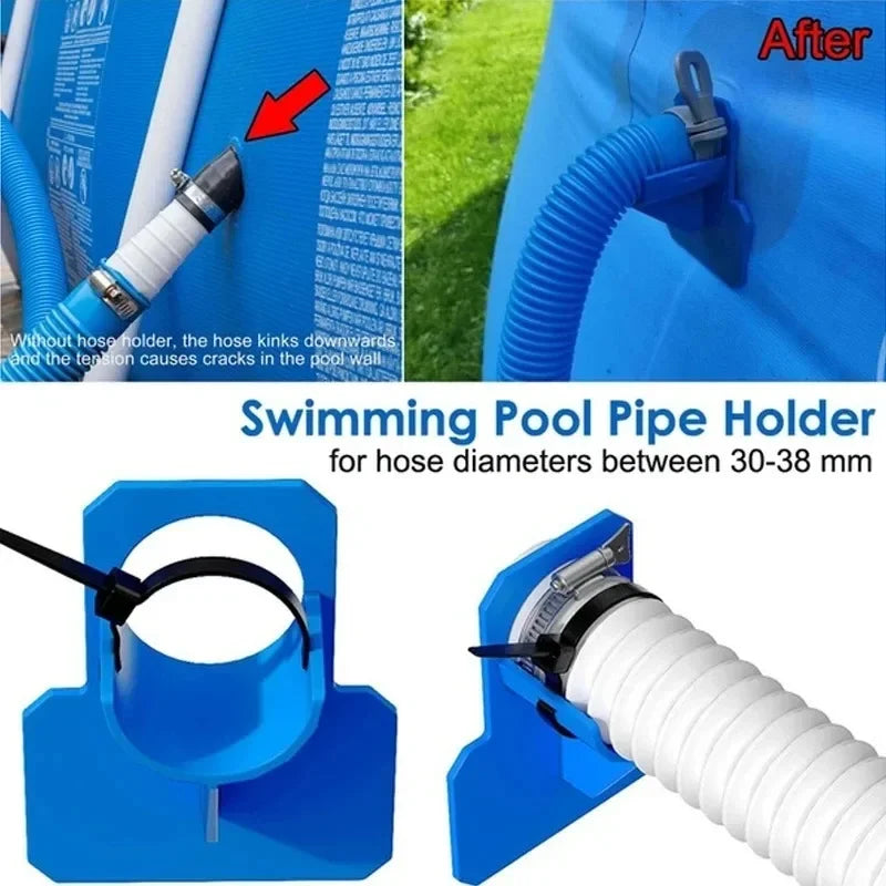 Sichere Pool-Rohrhalterung 30-38mm inkl. Kabelbinder – Schutz - Stabilität garantiert