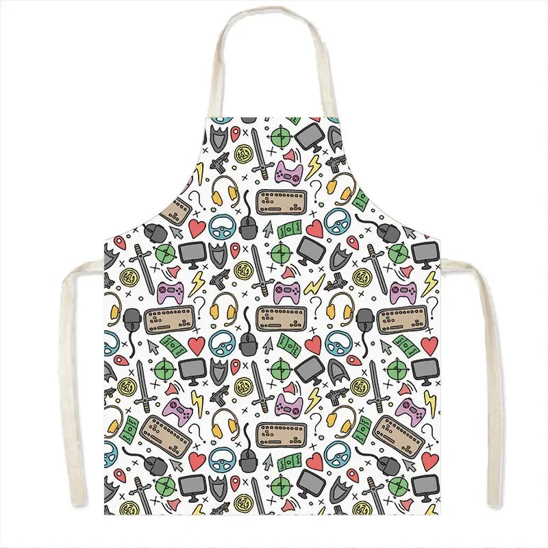 Leinen-Schürze mit Baumwollmix – Strapazierfähig und Pflegeleicht für Haushalt - Küche