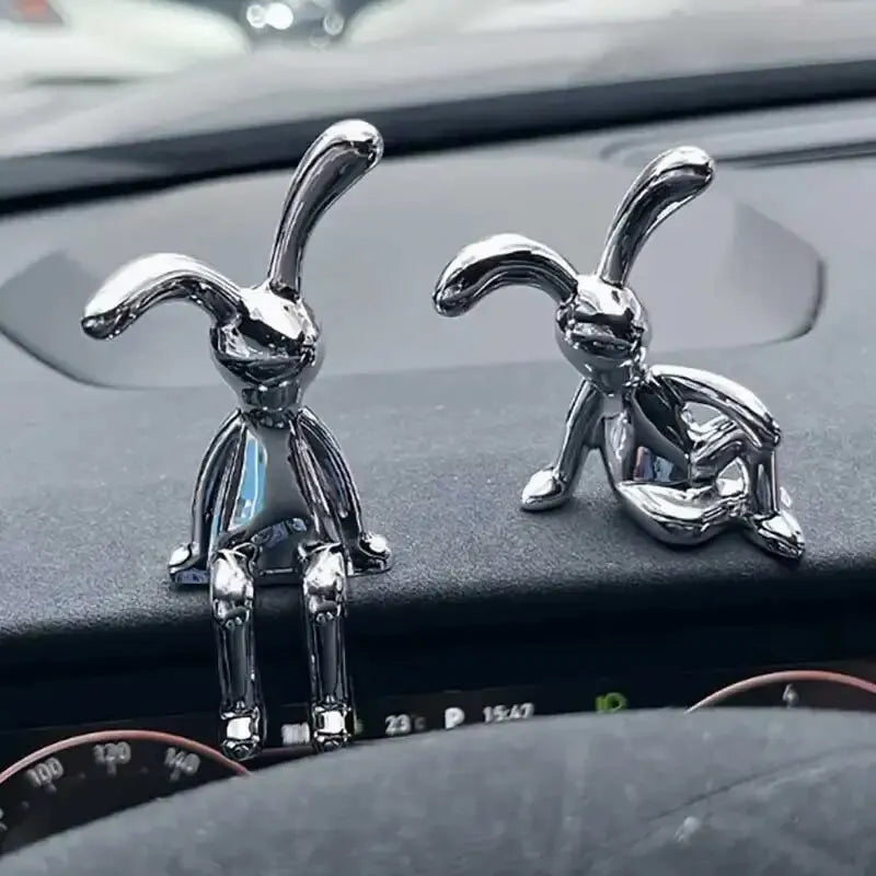Deko Figuren Langohrige Kaninchen Set Wohnzimmer Schlafzimmer Auto 2er