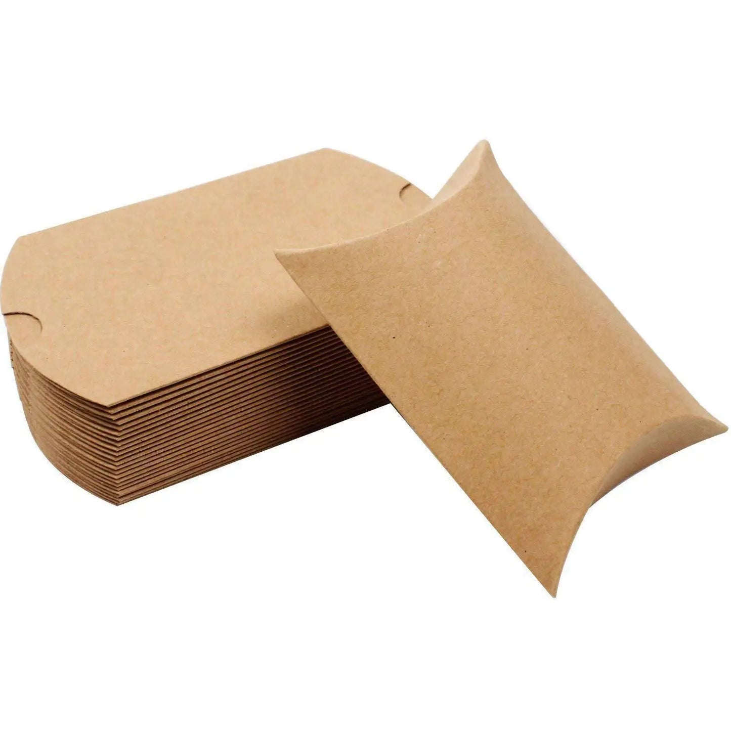 50PCS Kraftpapier Kissen Boxen – Umweltfreundlich & Stabil für Hochzeit & Party