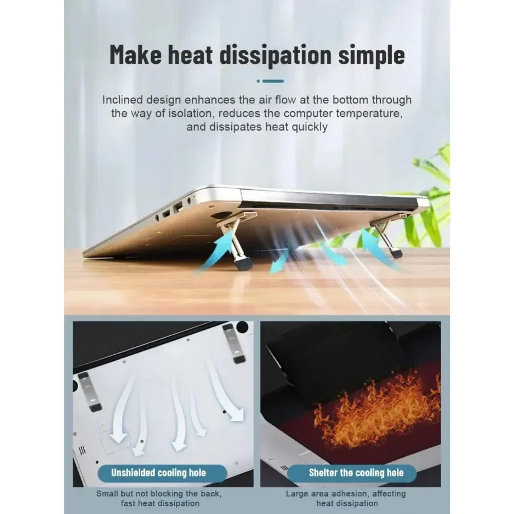 Tragbarer Mini Laptop Ständer aus Aluminiumlegierung mit Wärmereduzierung