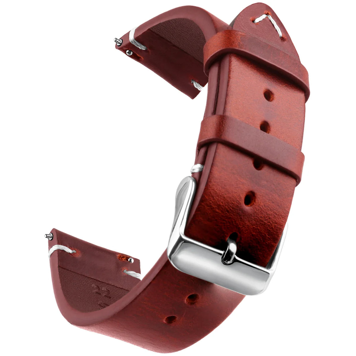 Wachs-Uhrenarmband aus echtem Leder mit Schnellverschluss in verschiedenen Größen