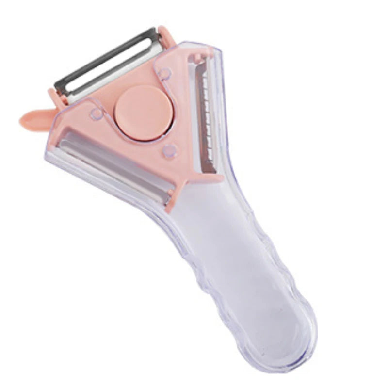 3-in-1 Drehbarer Edelstahl Schäler für Gemüse mit Multifunktion
