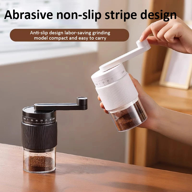 35-Gang manuelle Kaffeemühle mit verstellbarem Mahlwerk für Zuhause