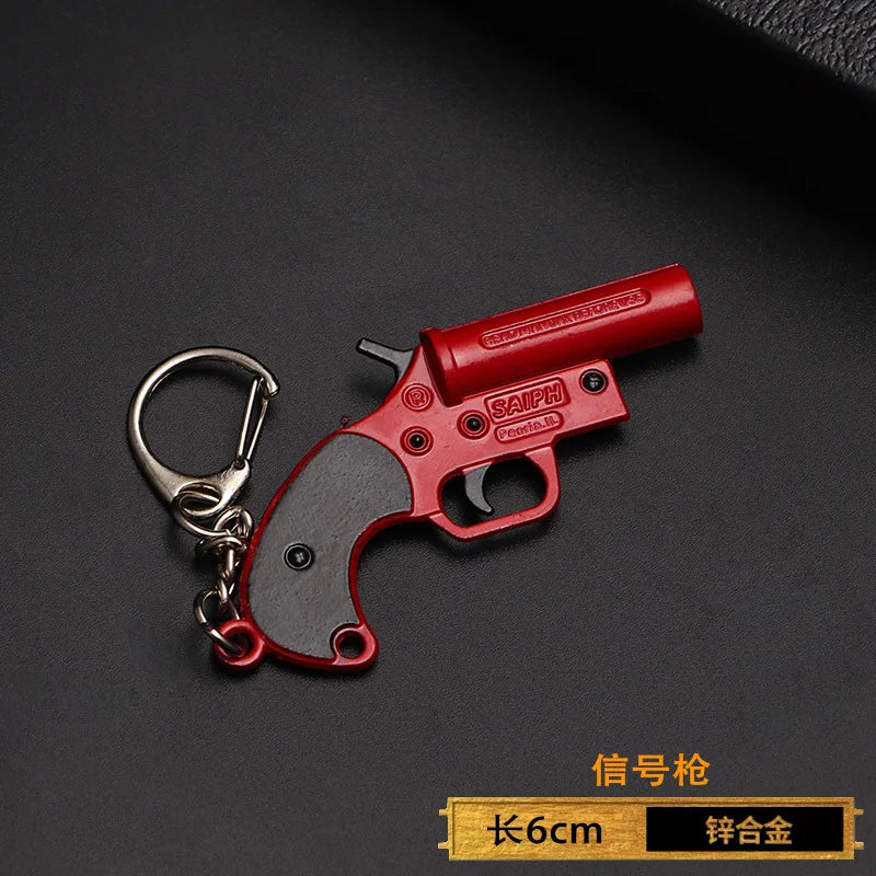 Spielzeugpistole Schlüsselanhänger aus Metall als Geschenk für Männer Jungen