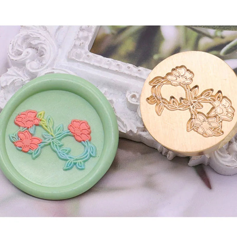 Sternenhimmel Lotus Rosenmuster Wachssiegel Stempel, Retro Stil