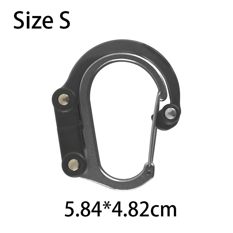 Multifunktionaler Hybrid Karabiner Clip mit 360 Grad Drehbarer Schnalle