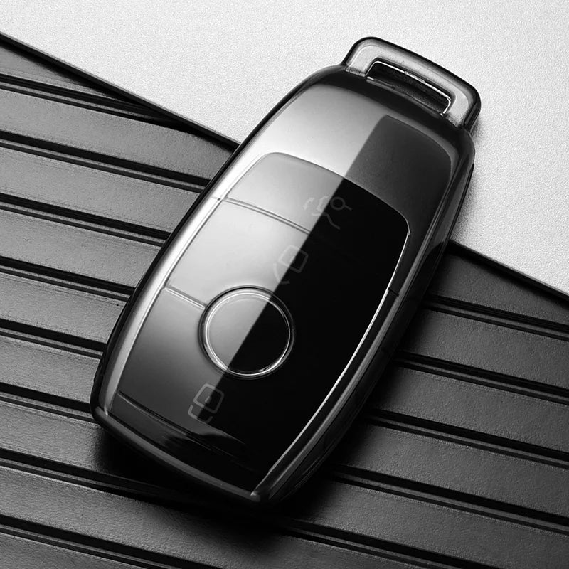 Transparente TPU-Schutzhülle für Mercedes E C S GLC Schlüssel – Kratzfest - Wasserfest