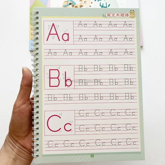 Wiederverwendbares Englisch-Schreibübungsbuch für Kinder ab 3 Jahren