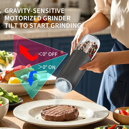 Elektrisches Salz- und Pfeffermühlen-Set mit großer Kapazität und einstellbarer Grobheit