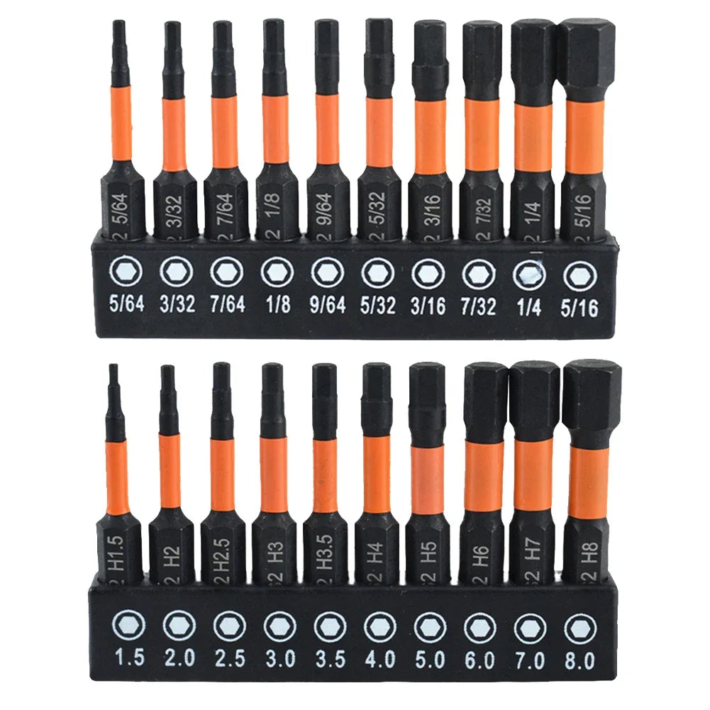 10/20-tlg Impact Hex Schraubendreher Set Magnetisch S2 Stahl Adapter