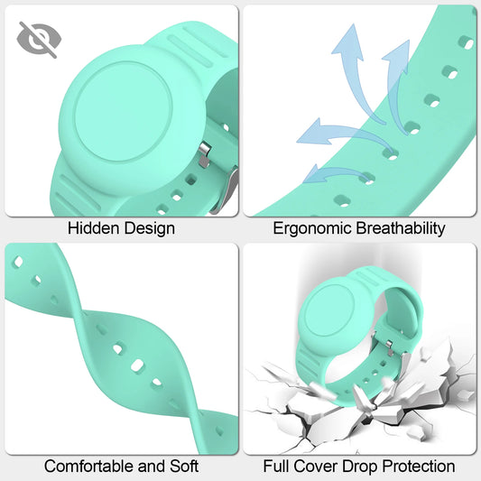 Wasserdichte Schutzhülle und Silikonarmband für AirTag Tracker Kinder-Yabubest - Home & More