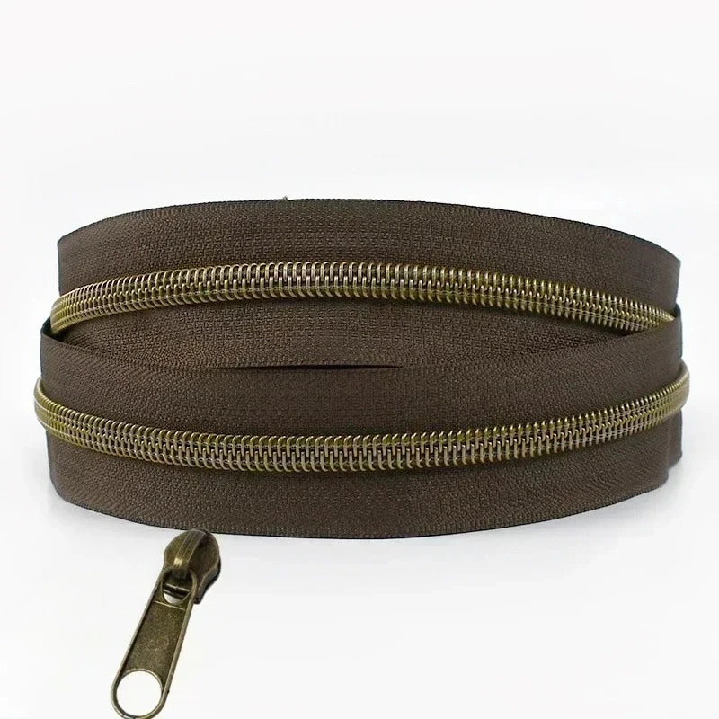 Nylon Reissverschlussband Nr 5 pro Meter mit Schiebern fuer Naehprojekte