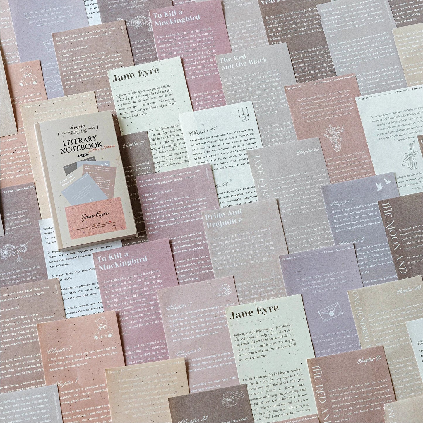 50 Blatt Vintage Scrapbook Materialien Papier Combo Kit für DIY