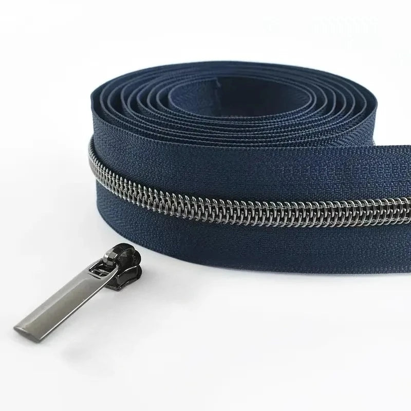 Nylon Reissverschlussband Nr 5 pro Meter mit Schiebern fuer Naehprojekte