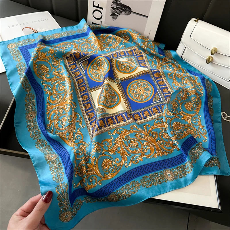 Vielseitiger 70x70 cm Damen Schal aus seidigem Polyester – stilvoll - leicht
