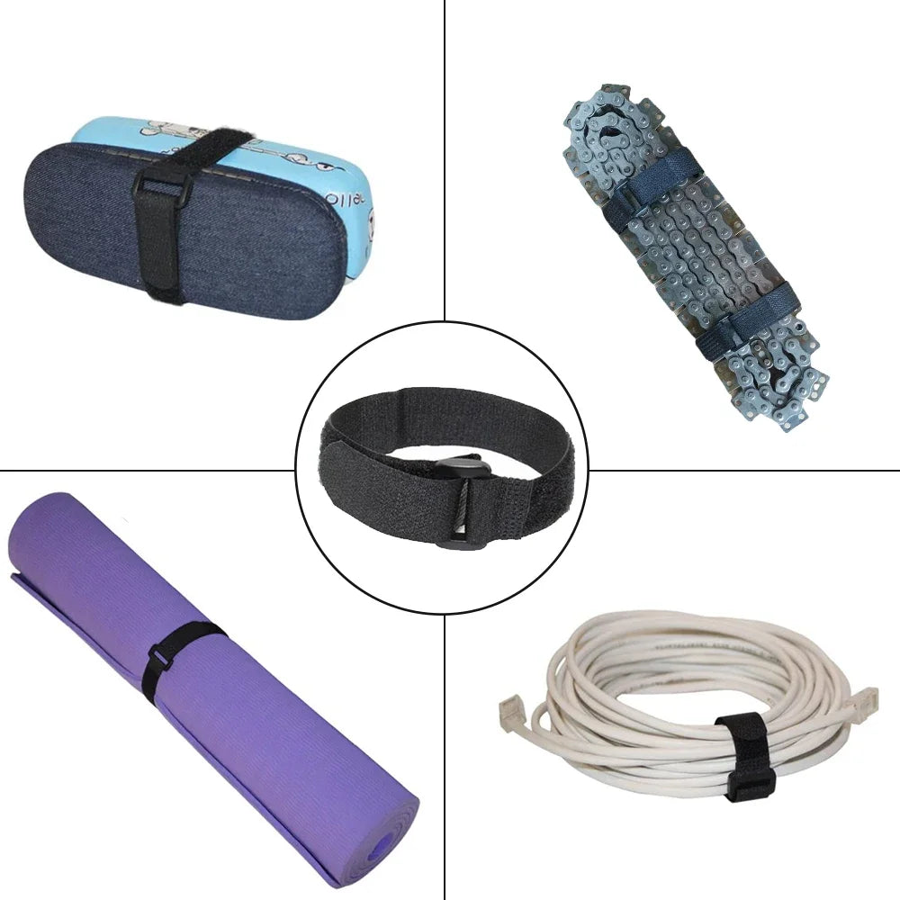 Set 5x wiederverwendbare Nylon Klettbänder 2,5x30cm Kabelbinder flexibel